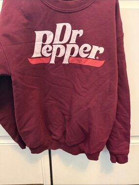 Dr Pepper Kids Maroon Logo Crewneck Sweatshirt
